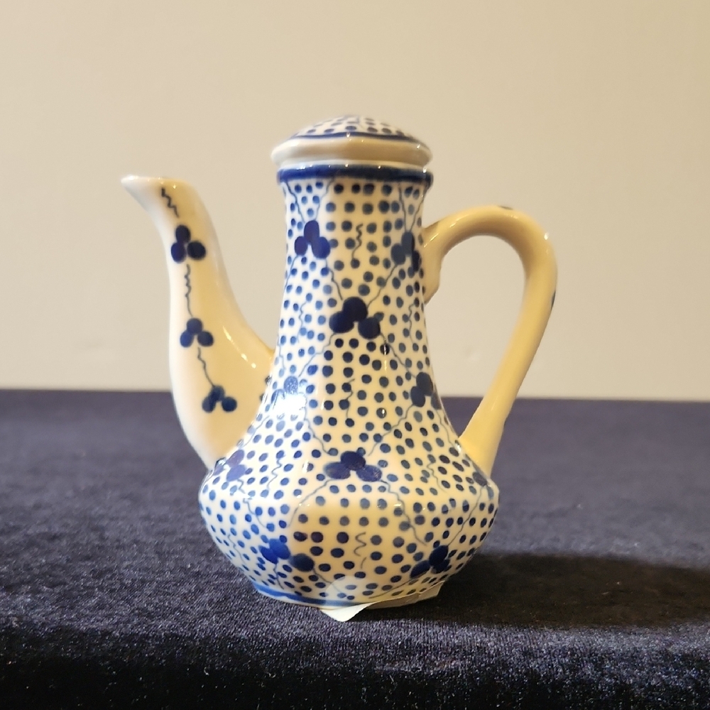 Vietnamese Blue and White Ceramic Teapot